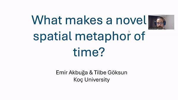 What makes a novel spatial metaphor of time?