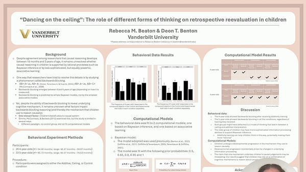 “Dancing on the ceiling”: The role of different forms of thinking on retrospective reevaluation in children