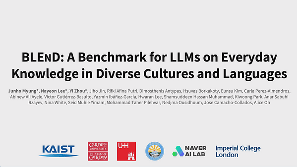 BLEnD: A Benchmark for LLMs on Everyday Knowledge in Diverse Cultures and Languages