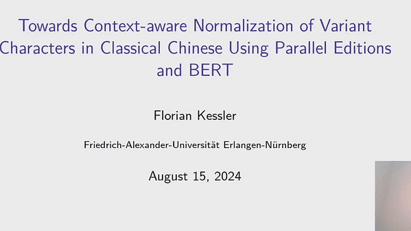 Towards Context-aware Normalization of Variant Characters in Classical Chinese Using Parallel Editions and BERT