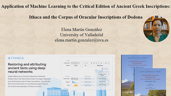 Application of Machine Learning to the Critical Edition of Ancient Greek Inscriptions: Ithaca and the Corpus of Oracular Inscriptions of Dodona