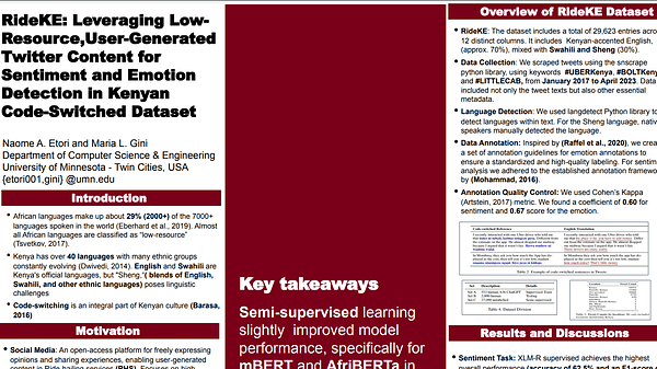RideKE: Leveraging Low-resource Twitter User-generated Content for Sentiment and Emotion Detection on Code-switched RHS Dataset