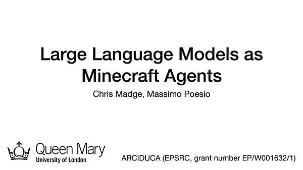 Large Language Models as Minecraft Agents