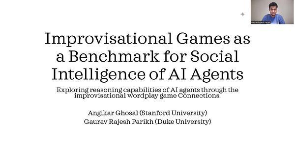 Improvisational Games as a Benchmark for Social Intelligence of AI Agents: The Case of Connections