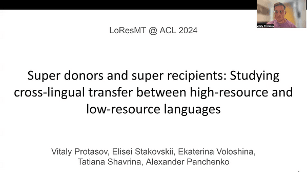 Super donors and super recipients: Studying cross-lingual transfer between high-resource and low-resource languages