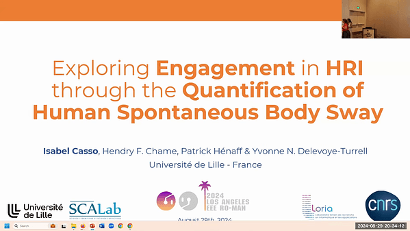 Exploring Engagement in Human-Robot Interaction through the Quantification of Human Spontaneous Movement
