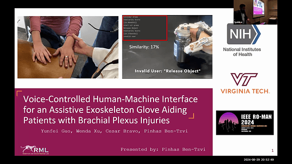Voice-Controlled Human-Machine Interface for an Assistive Exoskeleton Glove Aiding Patients with Brachial Plexus Injuries