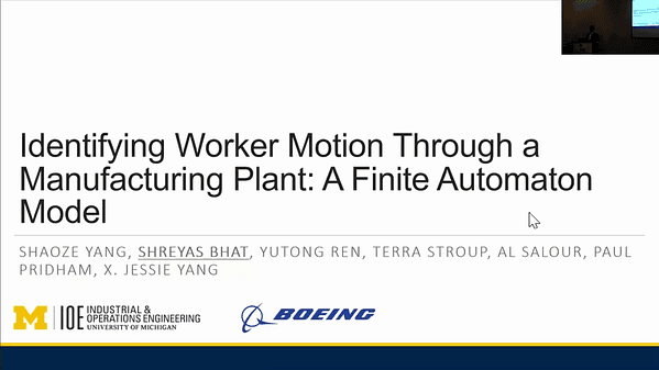 Identifying Worker Motion Through a Manufacturing Plant: A Finite Automaton Model