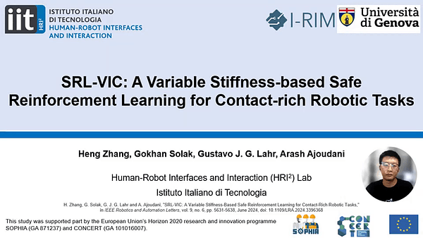 SRL-VIC: A Variable Stiffness-based Safe Reinforcement Learning for Contact-rich Robotic Tasks