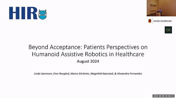 Beyond Acceptance: Patients Perspectives on Humanoid Assistive Robots in Healthcare