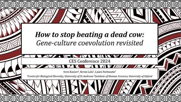 LIVE - How to stop beating a dead cow: Gene-culture coevolution revisited