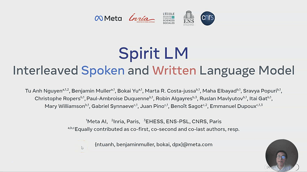 SPIRIT-LM: Interleaved Spoken and Written Language Model