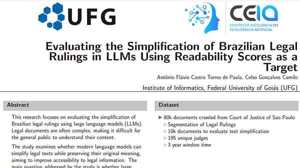 Evaluating the Simplification of Brazilian Legal Rulings in LLMs Using Readability Scores as a Target