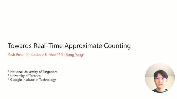 Towards Real-Time Approximate Counting