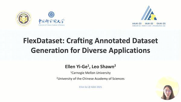 FlexDataset: Crafting Annotated Dataset Generation for Diverse Applications
