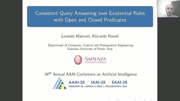 Consistent Query Answering over Existential Rules with Open and Closed Predicates