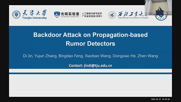 Backdoor Attack on Propagation-based Rumor Detectors