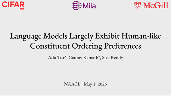 Language Models Largely Exhibit Human-like Constituent Ordering Preferences