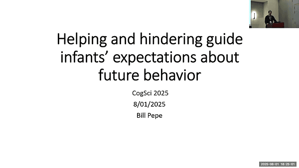 Helping and hindering guide infants' expectations about future behavior