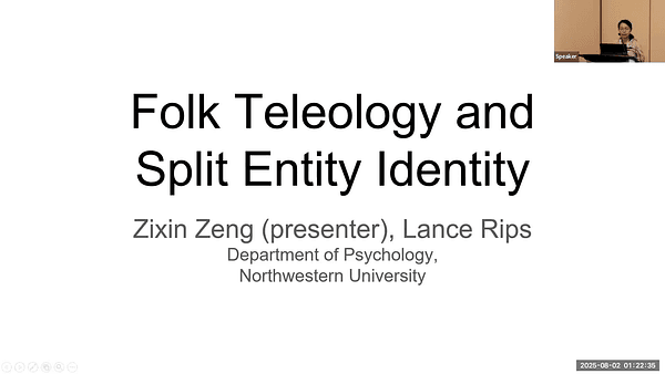 Folk Teleology and Split Entity Identity