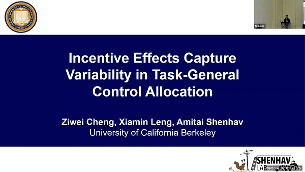 Incentive Effects Capture Variability in Task-General Control Allocation