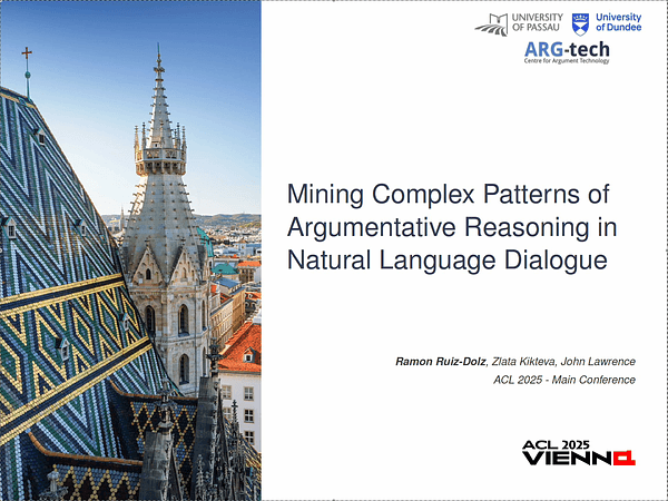 Mining Complex Patterns of Argumentative Reasoning in Natural Language Dialogue