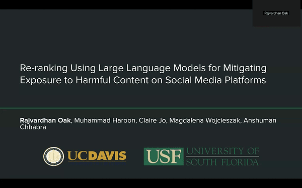 Re-ranking Using Large Language Models for Mitigating Exposure to Harmful Content on Social Media Platforms