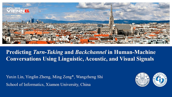 Predicting Turn-Taking and Backchannel in Human-Machine Conversations Using Linguistic, Acoustic, and Visual Signals