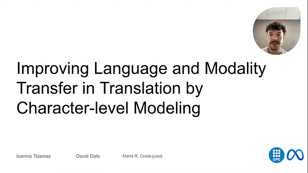 Improving Language and Modality Transfer in Translation by Character-level Modeling