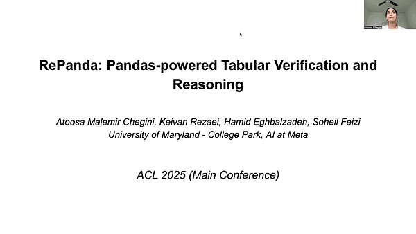 RePanda: Pandas-powered Tabular Verification and Reasoning