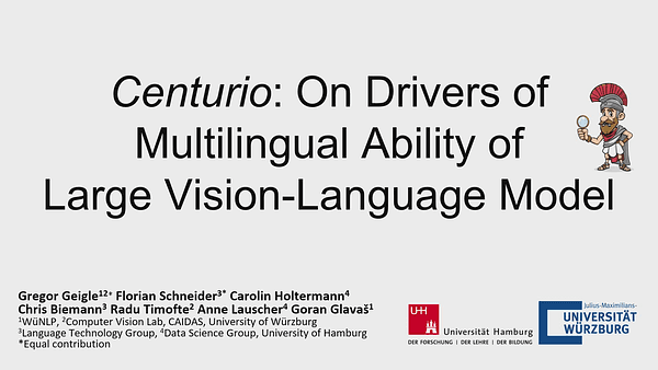 Centurio: On Drivers of Multilingual Ability of Large Vision-Language Model