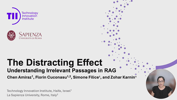The Distracting Effect: Understanding Irrelevant Passages in RAG
