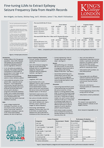 Fine-tuning LLMs to Extract Epilepsy Seizure Frequency Data from Health Records