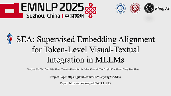 SEA: Supervised Embedding Alignment for Token-Level Visual-Textual Integration in MLLMs