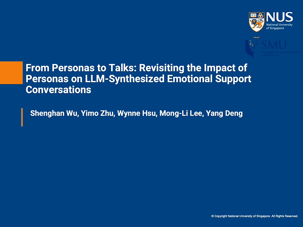 From Personas to Talks: Revisiting the Impact of Personas on LLM-Synthesized Emotional Support Conversations
