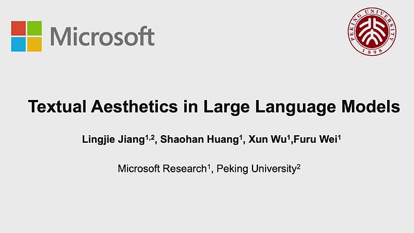 Textual Aesthetics in Large Language Models