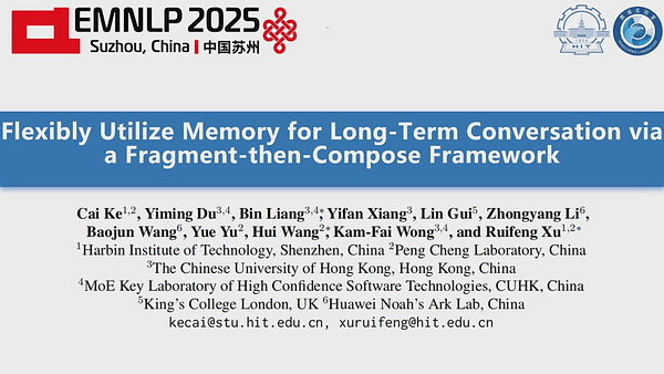 Flexibly Utilize Memory for Long-Term Conversation via a Fragment-then-Compose Framework