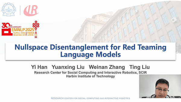 Nullspace Disentanglement for Red Teaming Language Models