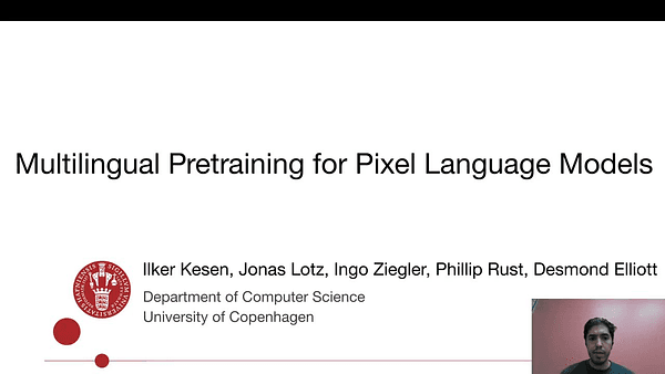  Multilingual Pretraining for Pixel Language Models