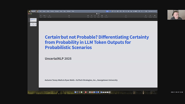 Certain but not Probable? Differentiating Certainty from Probability in LLM Token Outputs for Probabilistic Scenarios