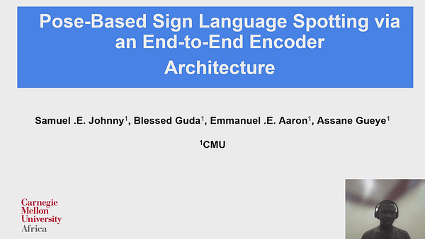 Pose-Based Sign Language Spotting via an End-to-End Encoder Architecture