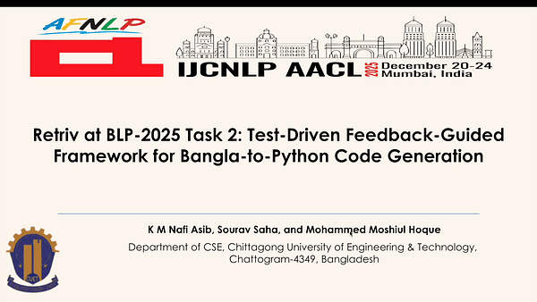 Retriv at BLP-2025 Task 2: Test-Driven Feedback-Guided Framework for Bangla-to-Python Code Generation
