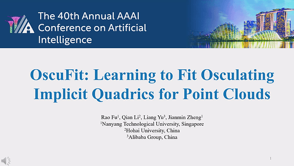 OscuFit: Learning to Fit Osculating Implicit Quadrics for Point Clouds