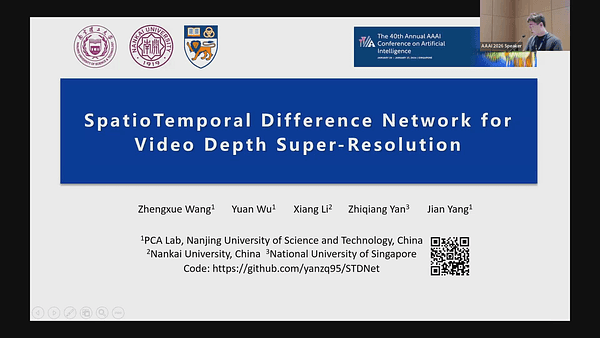 SpatioTemporal Difference Network for Video Depth Super-Resolution