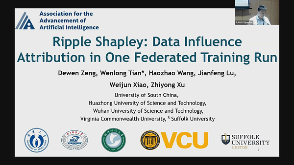 Ripple Shapley: Data Influence Attribution in One Federated Training Run