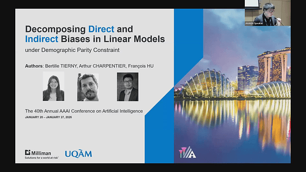 Decomposing Direct and Indirect Biases in Linear Models Under Demographic Parity Constraint