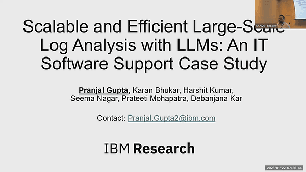Scalable and Efficient Large-Scale Log Analysis with LLMs: An IT Software Support Case Study