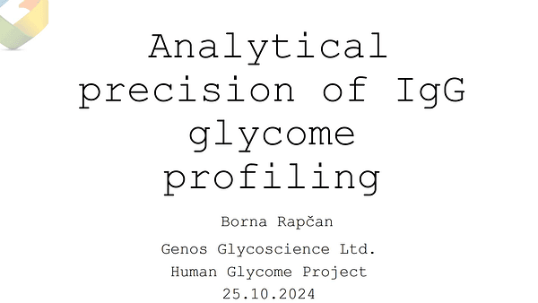 Analytical precision of IgG glycome profiling