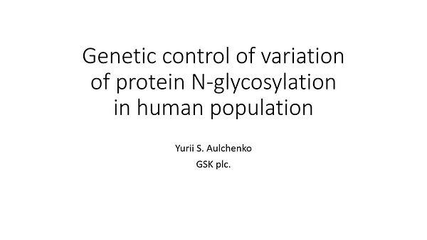 Genetic control of populational variation of human protein N-glycosylation