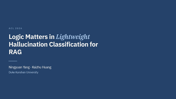 Logic Matters in Lightweight Hallucination Classification for RAG System